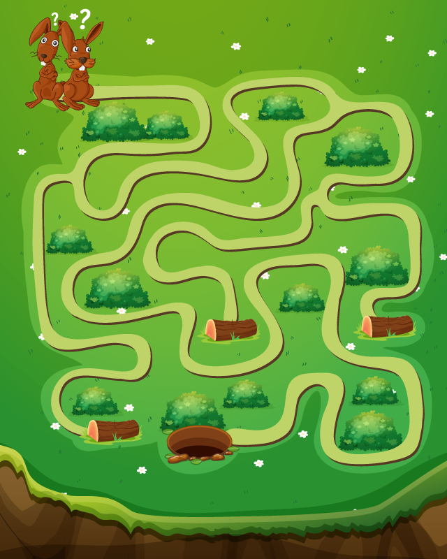 Muhteşem çocuklar labirent oyunu vinil halı - TenStickers