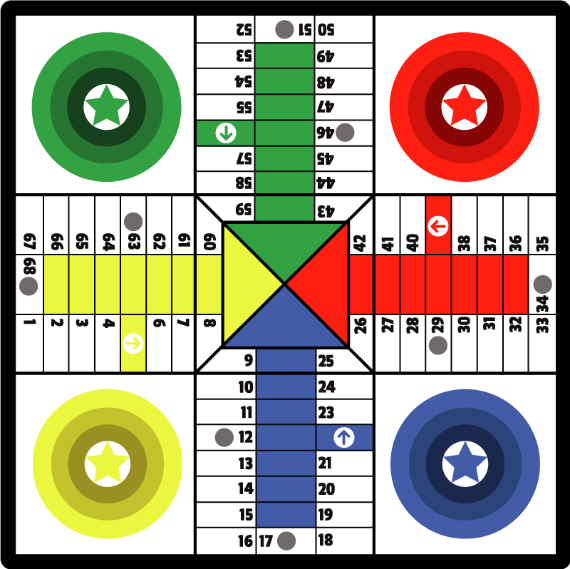 çarpıcı parchis masa oyunu vinil halı - TenStickers