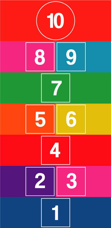 Renkli seksek vinil halı oyunu - TenStickers