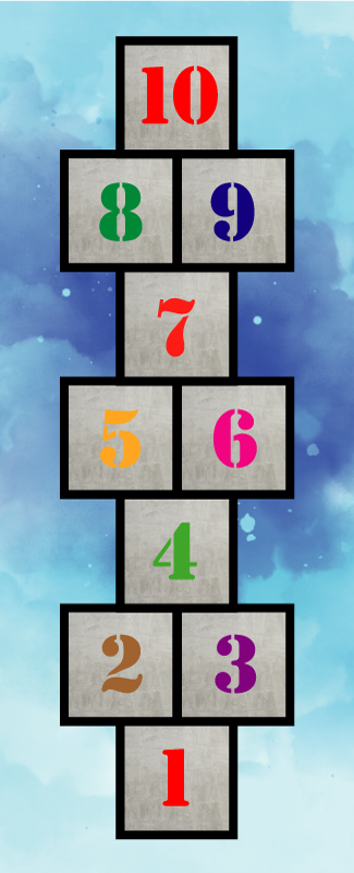 çocukluk seksek vinil halı oyunu - TenStickers