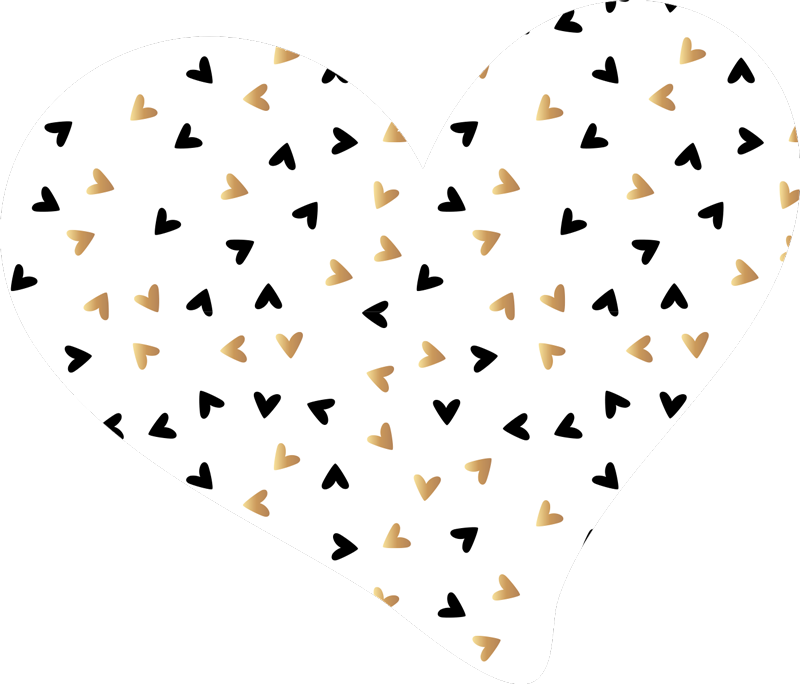 Kalp dağılım deseni geometrik pvc halı - TenStickers