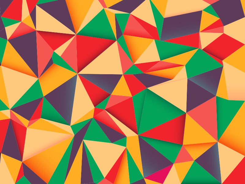 Vinil halı renkli üçgen tarzı - TenStickers