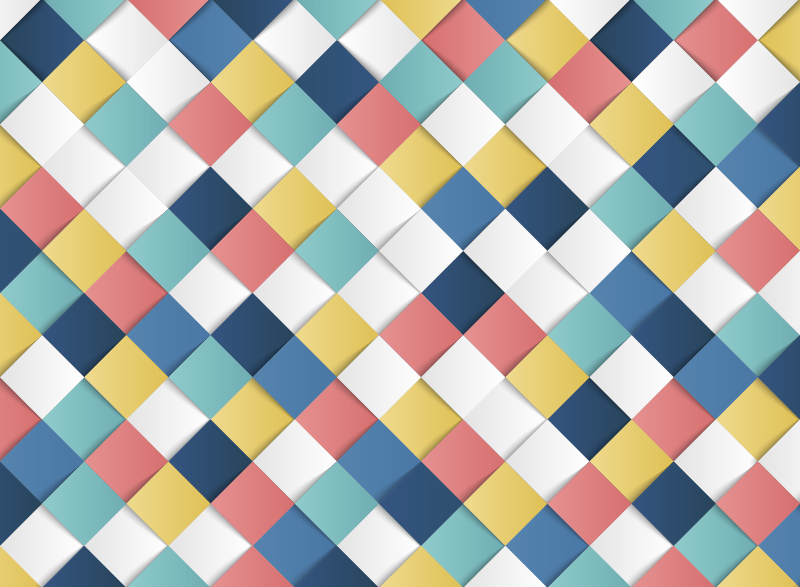 Harika 3d kareler mozaik vinil halı - TenStickers