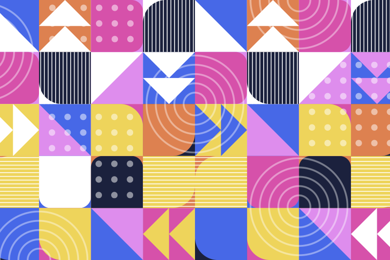 Mozaik memphis tarzı vinil halı - TenStickers