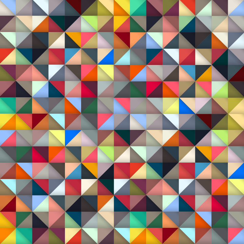 Renkli üçgen vinil mozaik halı - TenStickers