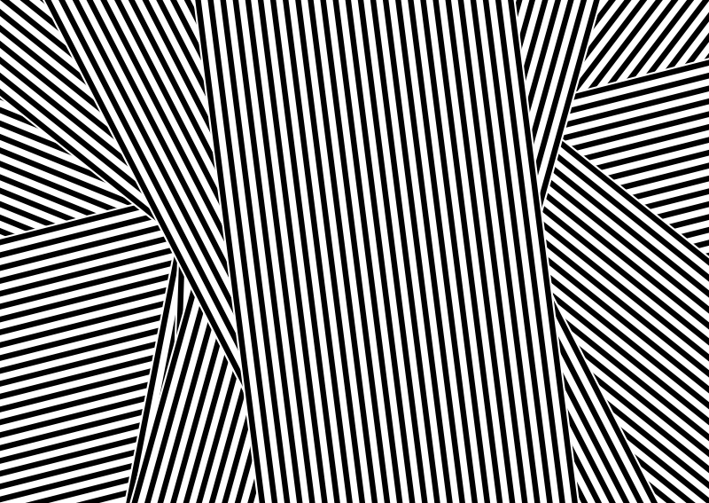 Siyah ve beyaz çizgili vinil halı - TenStickers