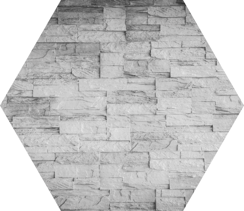 Altıgen doku taş vinil halı - TenStickers