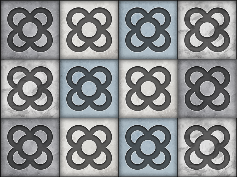 Barcelona sokak fayans tarzı modern vinil halı - TenStickers