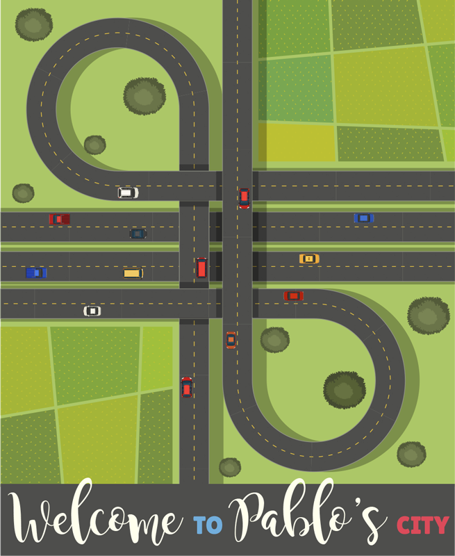 Vinil halı ile inanılmaz çocuk şehri - TenStickers