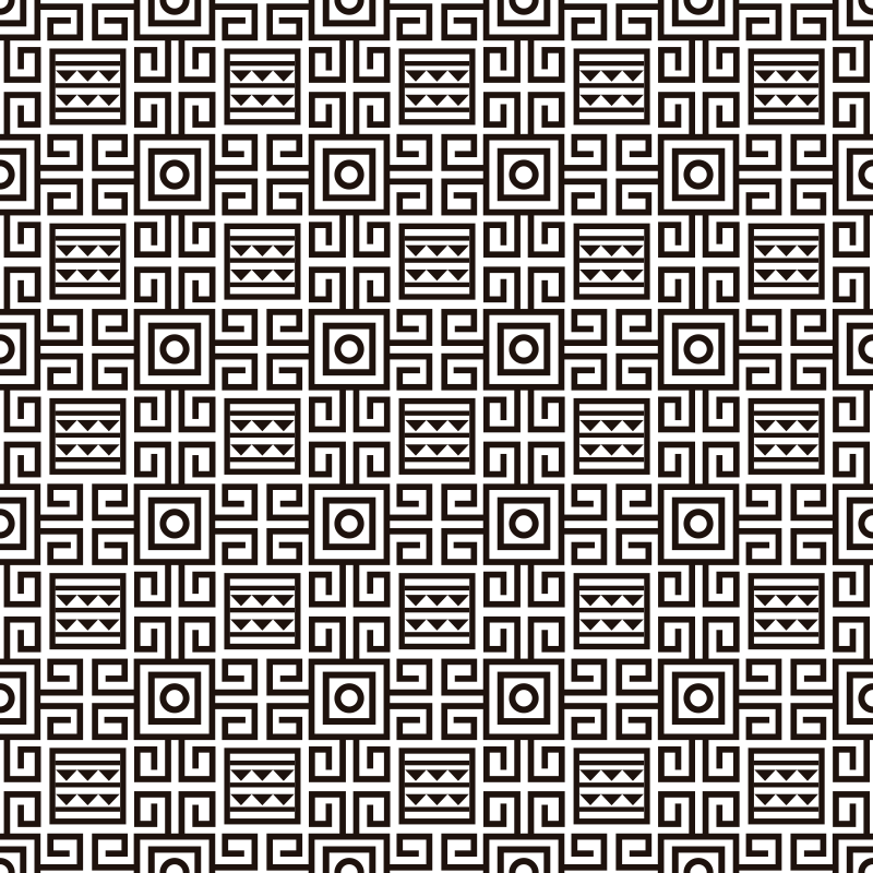 çarpıcı siyah beyaz etnik vinil kilim - TenStickers