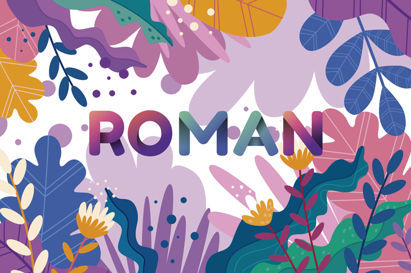 Kişiselleştirilmiş botanik isimlerle pvc halı - TenStickers