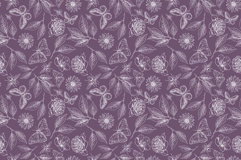 Vintage botanik desen vinil oturma odası halı - TenStickers