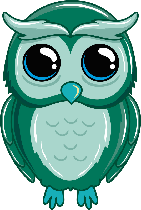 çocuklar sevimli baykuş hayvan vinil halı - TenStickers