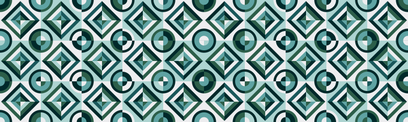 Retro rakamlar mozaik vinil halı - TenStickers