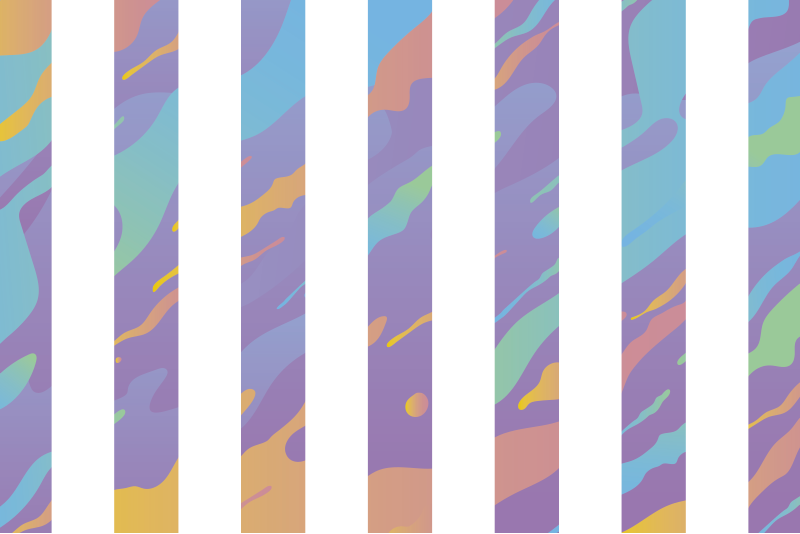 Pastel çizgili minimal vinil halı - TenStickers