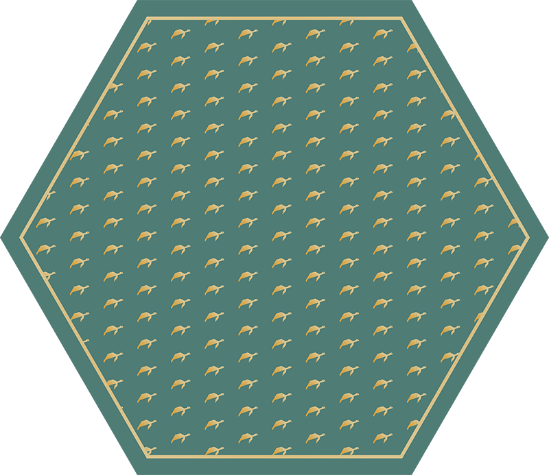 Geometrik kaplumbağa hayvan vinil halı - TenStickers