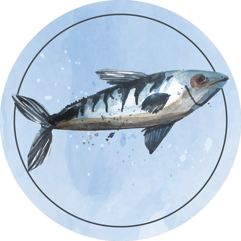 Soyut deniz gıda hayvan vinil halı - TenStickers