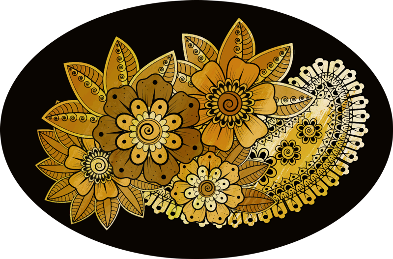 Paisley hint tarzı vinil oturma odası halı - TenStickers