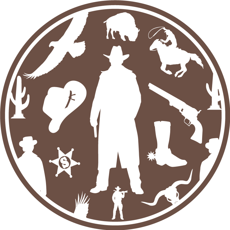 Kovboy silueti çocukta pvc halı - TenStickers