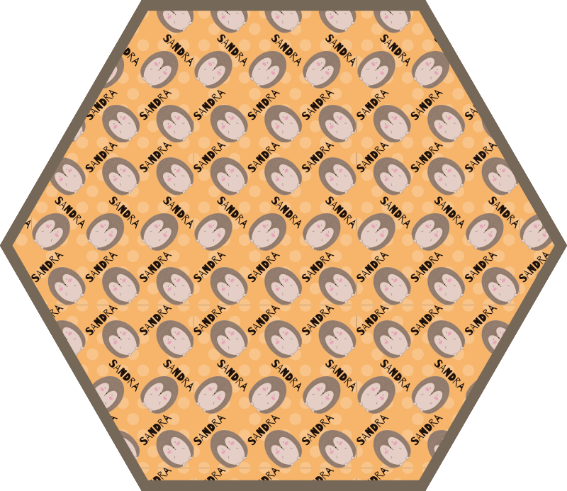 Kişiselleştirilmiş kalpler isimlerle pvc halı - TenStickers