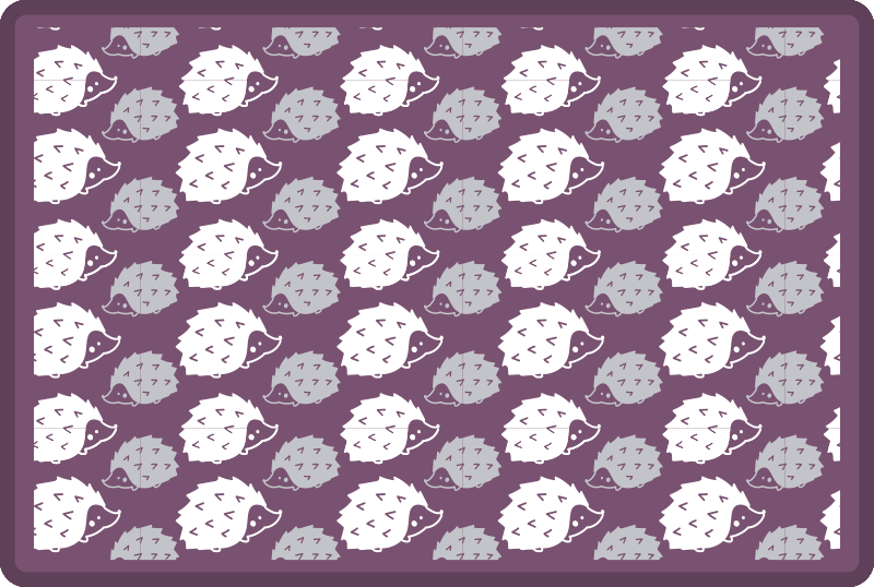 Karikatür kirpi çocukta pvc halı - TenStickers