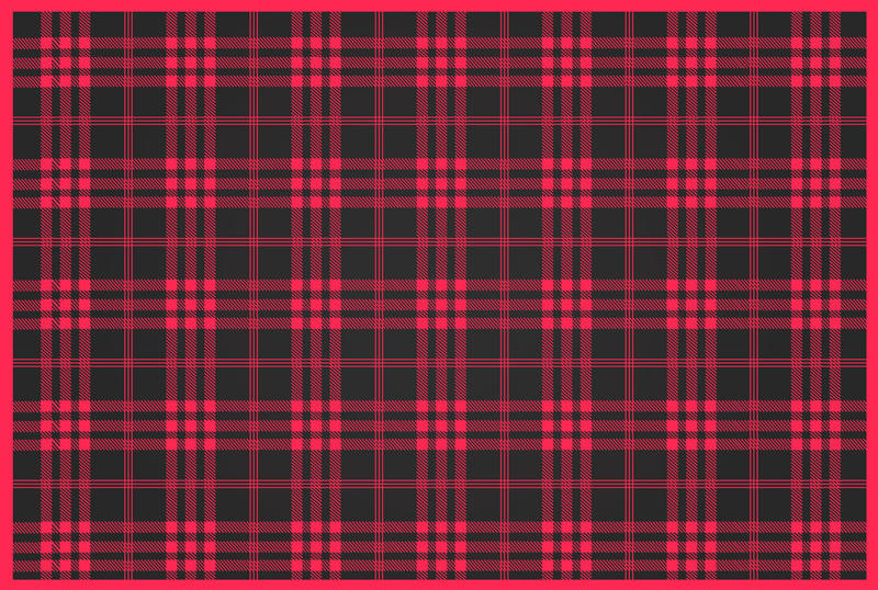 Noel tartan desen çizgili vinil halı - TenStickers