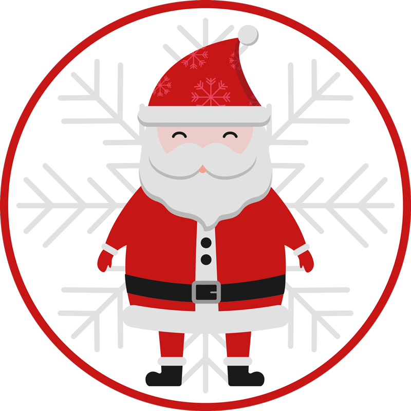 Noel baba çemberi Noel pvc halı - TenStickers