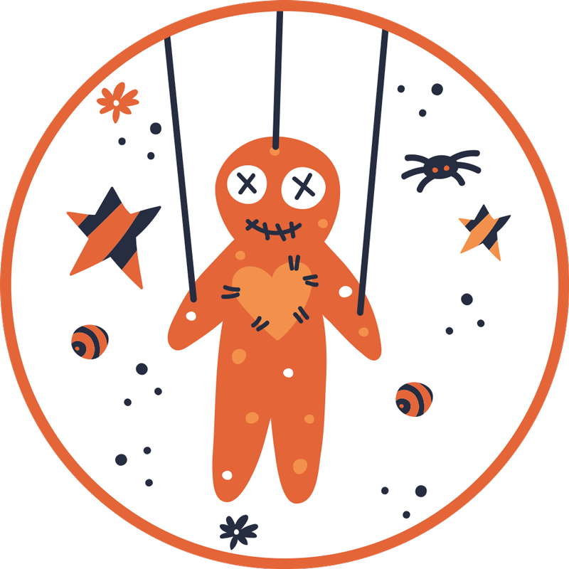 Cadılar bayramı kukla gülümseyen vinil yatak odası kilim - TenStickers