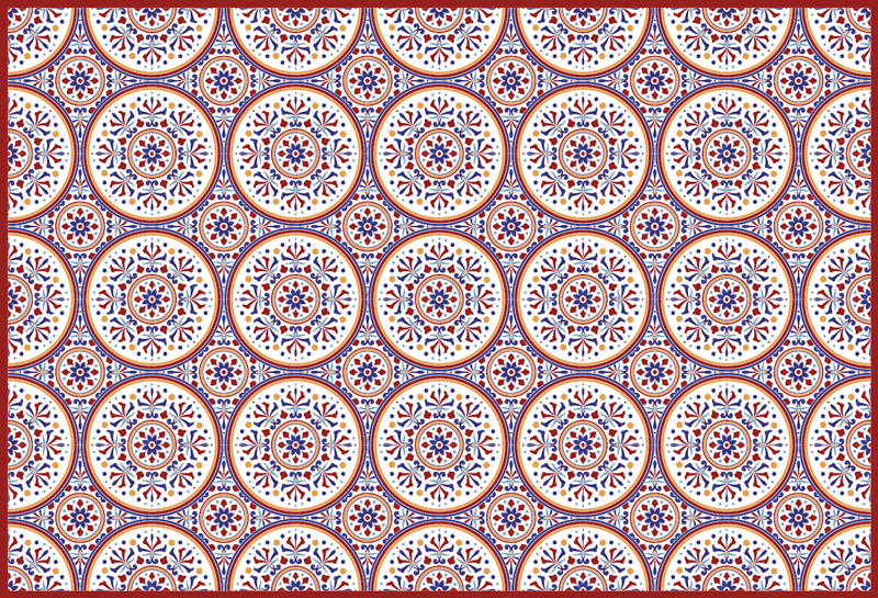 Majolica fayans vinil salon halı - TenStickers