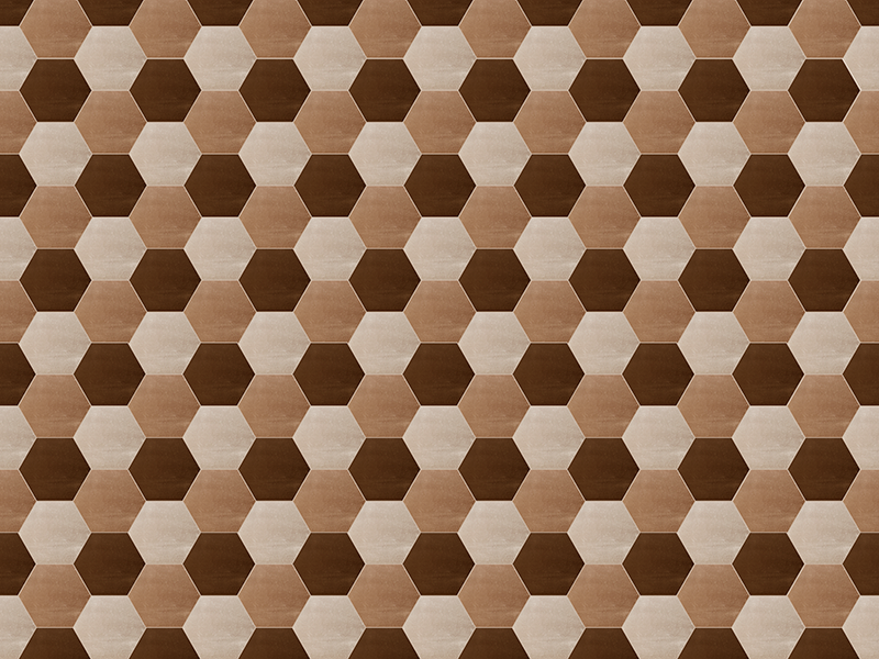 Altıgen ahşap doku vinil halı - TenStickers