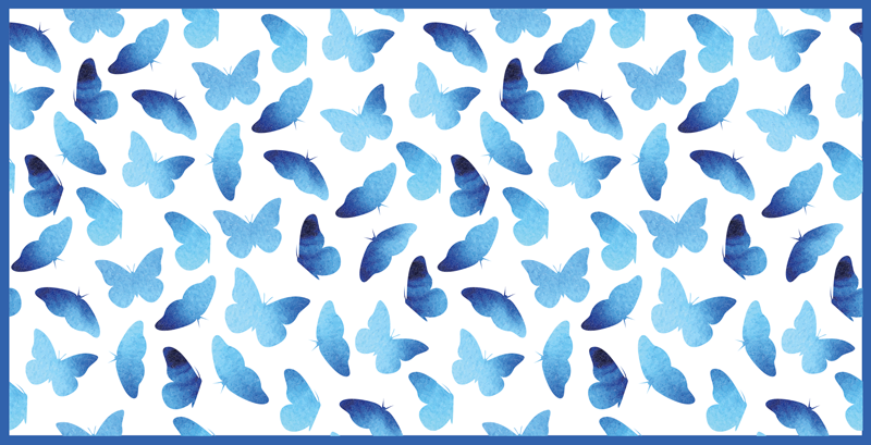 Kelebek desenli pvc halı - TenStickers