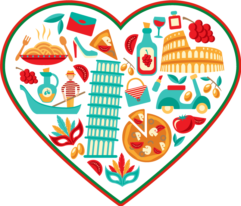 İtalyan en ünlü simgeleri modern halı - TenStickers