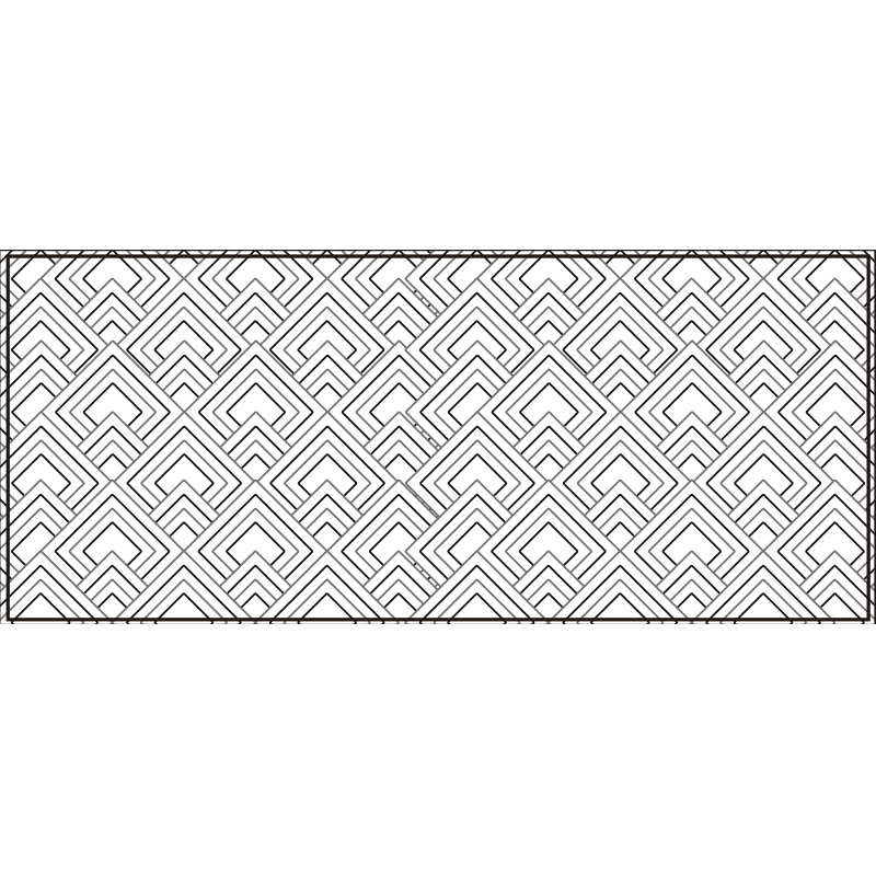 Geometrik pvc halı labirent deseni - TenStickers