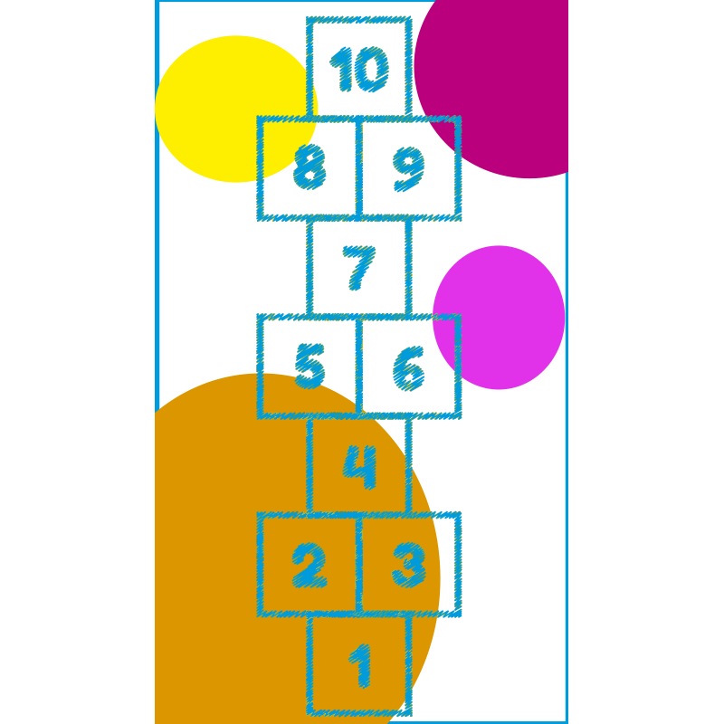 çocuklar atlamalı oyun vinil halı oyun mat - TenStickers