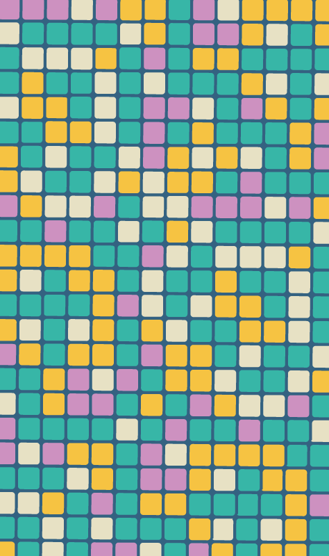 Renkli kare şekiller çocuklar vinil halı - TenStickers