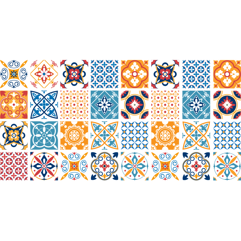 El boyalı portekizce fayans karo halı - TenStickers