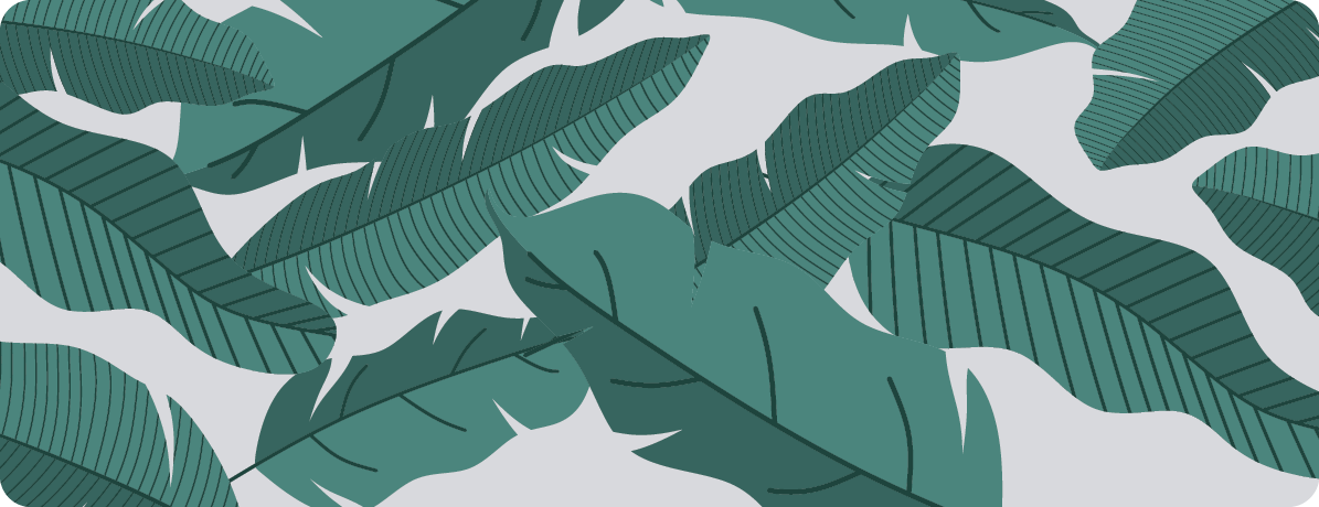 Botanik yaprak tasarımı çiçekler ve bitkiler pvc halı - TenStickers