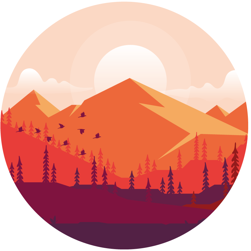 Dağlık manzara doku pvc halı - TenStickers