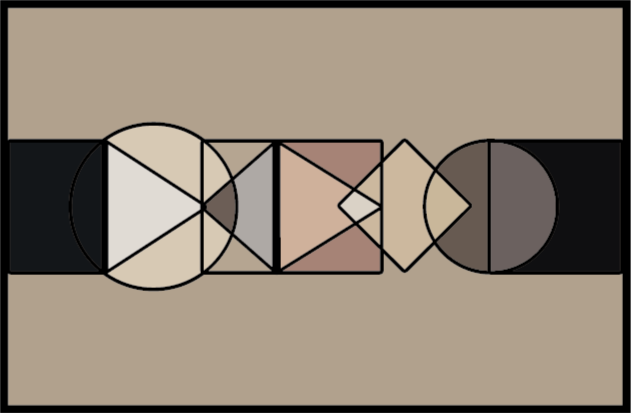 Vinil halı geometrik şekiller daireler - TenStickers