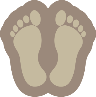 Vinil halı banyo ayak izleri modern halı - TenStickers