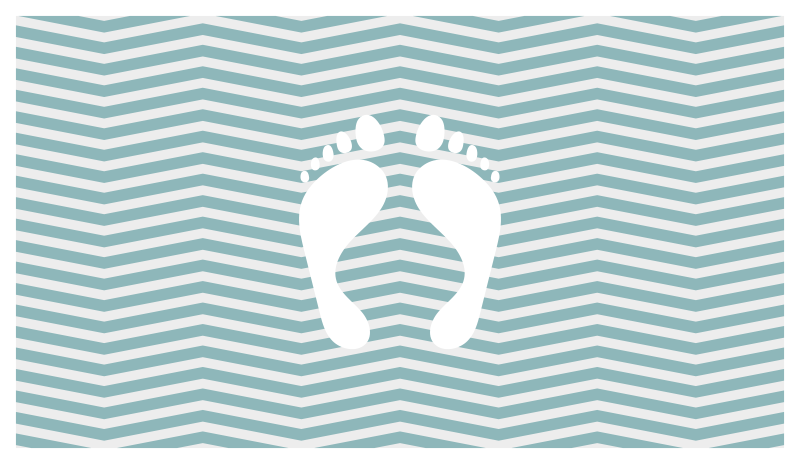 çizgili ayak izi çizgili pvc halı - TenStickers