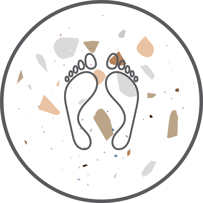 Terrazzo ayak izleri banyo zeminleri - TenStickers