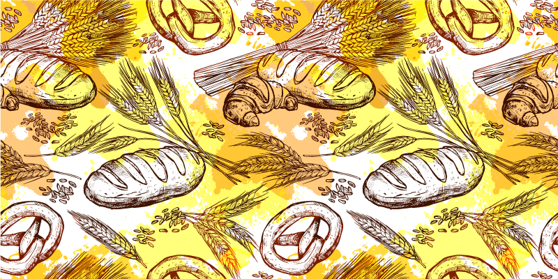 Fırın Temalı Tasarım vintage pvc halı - TenStickers