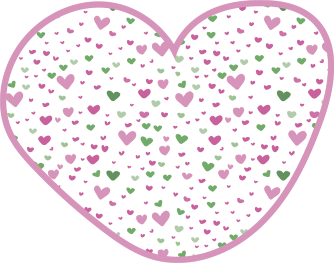 Kalp desenli dekor pvc halı - TenStickers