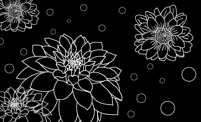 Soyut çiçekler çiçek halı - TenStickers