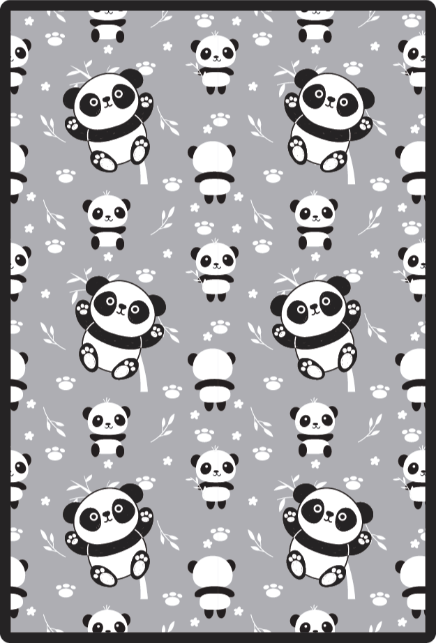 Panda oyun zamanı çocukta pvc halı - TenStickers