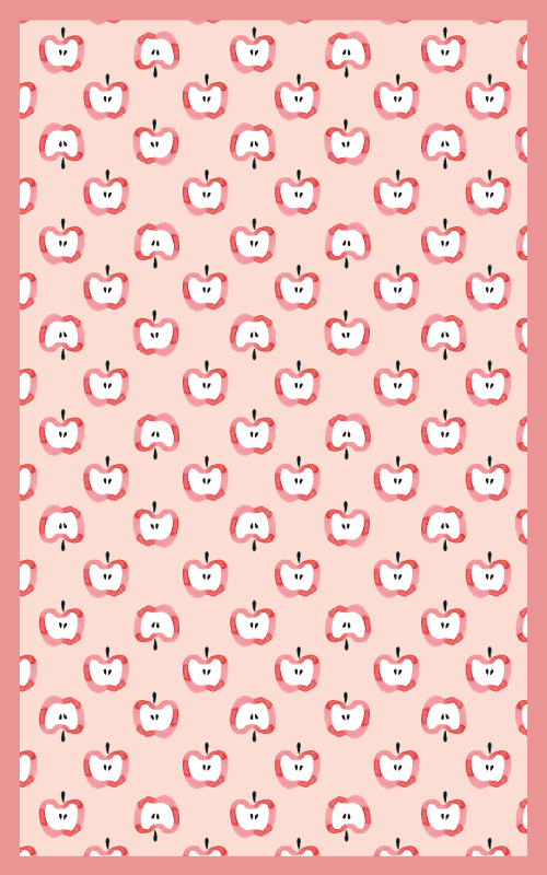 Kırmızı elma modern vinil halı - TenStickers