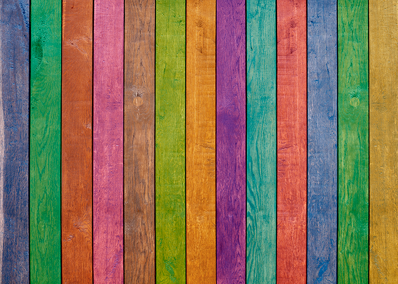 Ahşap çok renkli desen ahşap döşeme - TenStickers