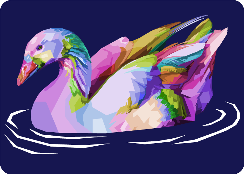 Pop art kuş hayvan vinil halı - TenStickers