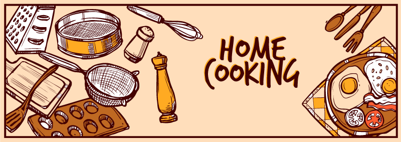 Ev yemeği mutfak pvc halı - TenStickers